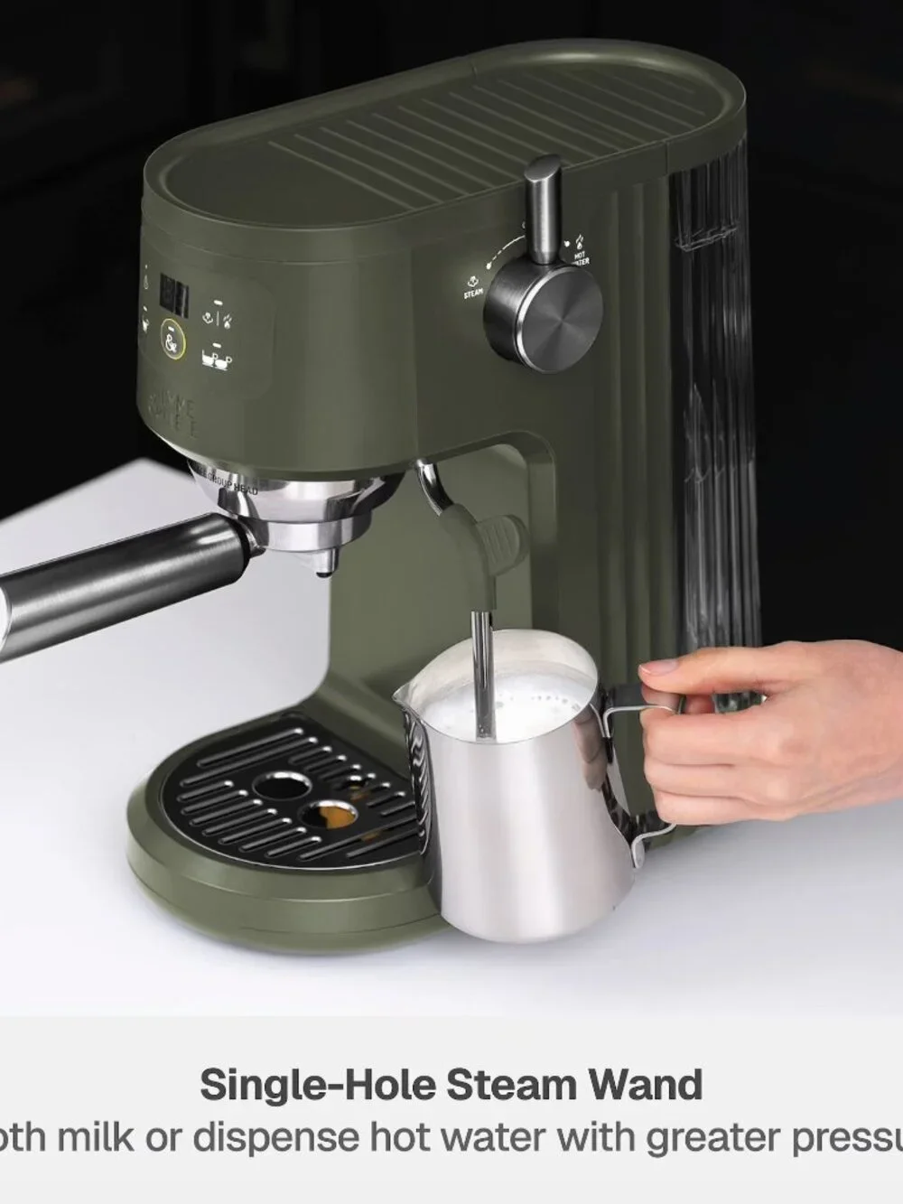 Thyme & Table Barista Mini Espresso Machine 15 Bar - Dusty Moss / Green - NEW